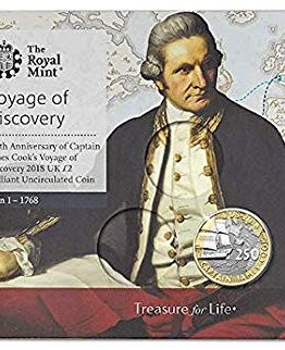 Captain Cook 2018 £2 Brilliant Uncirculated Coin