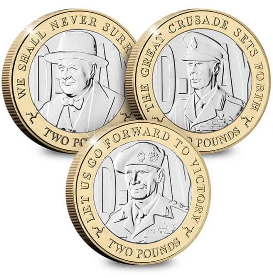 2019 D-Day Leaders 75th Anniversary £2 Set