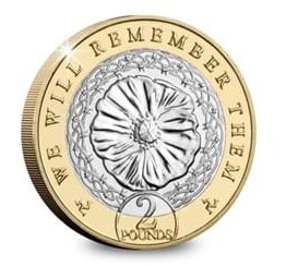 2021 Isle Of Man Poppy £2 Coin