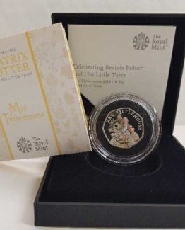 2018 Mrs Tittlemouse SIlver Proof 50p Black Box