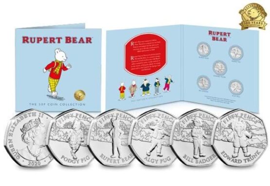 Complete Rupert The Bear 50p set