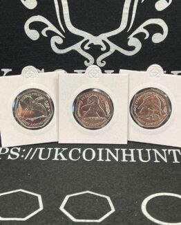 2021 Dinosauria UK 50p Full Set of BU Coins in Flips