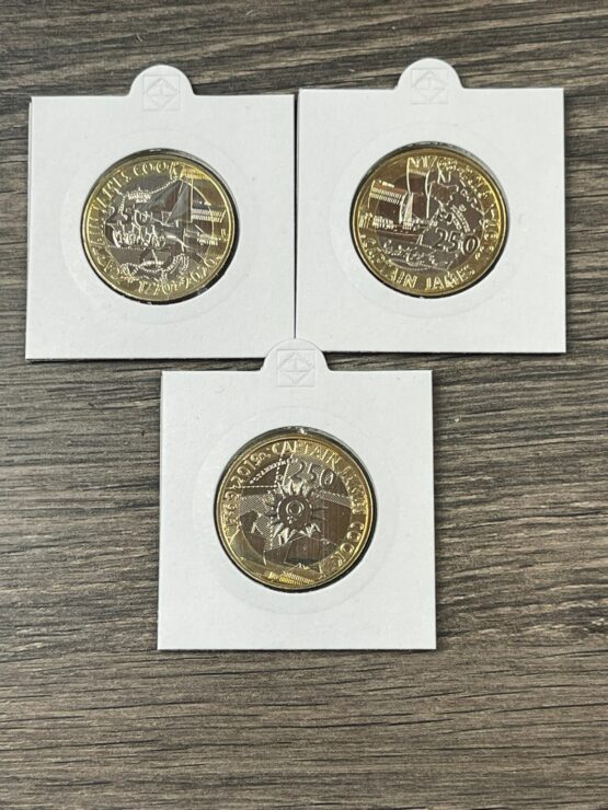 Captain Cook £2 Brilliant Uncirculated 3x Coin Set