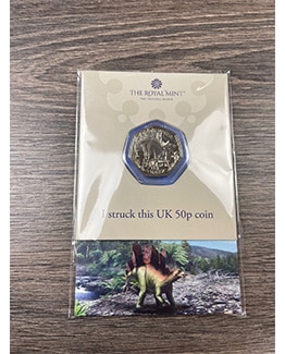 2024 BU 50p Stegosaurus Strike your own Coin Royal Mint Experience