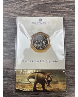 2024 BU 50p Tyrannosaurus Strike your own Coin Royal Mint Experience