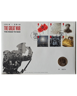 2014 First World War Army £2 BU Coin Cover