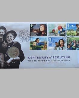 2007 Scouting Centenary 50p Pence Coin Cover - Royal Mail First Day Cover