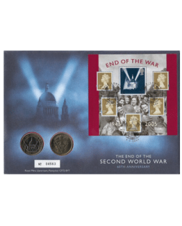 2005 End of the Second World War 60th Anniversary £2 Coin Cover with Medal (PNC)