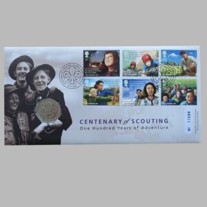 2007 Scouting Centenary 50p Pence Coin Cover - Royal Mail First Day Cover