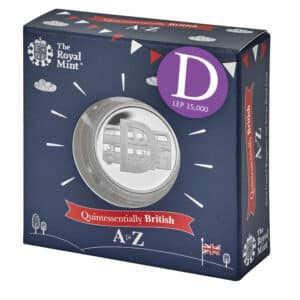 Double Decker Bus 2018 UK 10p Silver Proof Coin in Acrylic Block