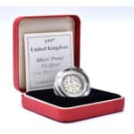 1997 Silver Proof Piedfort £1 Coin Three Lions England