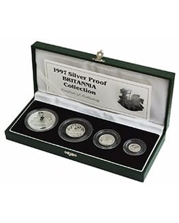 1997 Silver Proof Britannia 4 Coin Set