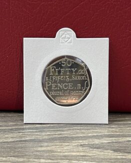 2005 Johnson's Dictionary PROOF 50p coin