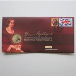 2010 Florence Nightingale £2 Coin BU Stamp First Day Cover FDC PNC