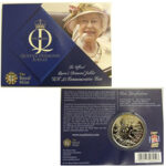 2012 Queen Elizabeth II Diamond Jubilee Five Pound Crown Brilliant Uncirculated Coin In Folder