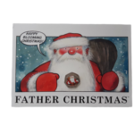 2018 Gibraltar Coloured Father Christmas 50p Coin in card