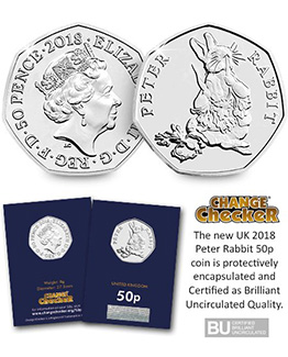 2018 Peter Rabbit 50p Brilliant Uncirculated CC