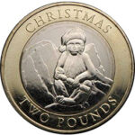 2021 Gibraltar Christmas £2 Coin