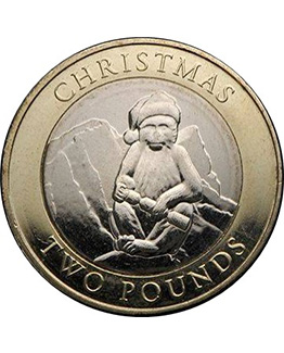 2021 Gibraltar Christmas £2 Coin