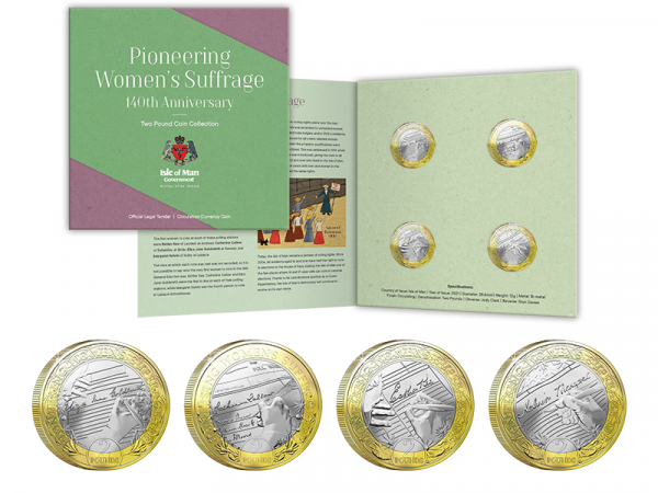 Isle Of Man Pioneering Womens Suffrage 2021 £2 Collection