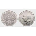 2023 Gibraltar King Charles III Westminster Abbey Door Circulation 50p