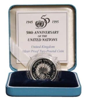 1995 Silver Proof £2 - United Nations