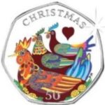 Coloured 2007 French Hens 50p