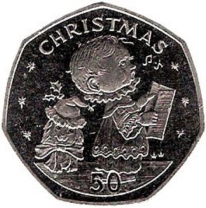 1989 Gibraltar Christmas 50p