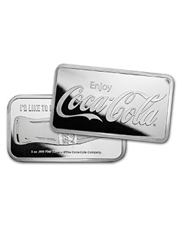 5 oz Coca-Cola .999 Silver Bullion Bar