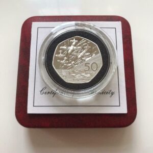 1994 Silver Proof Fifty Pence 50p Coin D-Day Commemorative Box COA