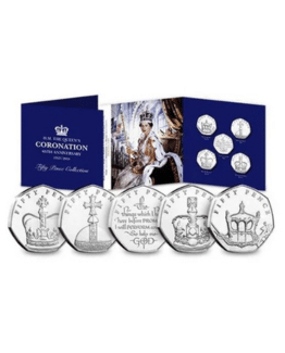 2018 Isle of Man Coronation 50p Coin Set