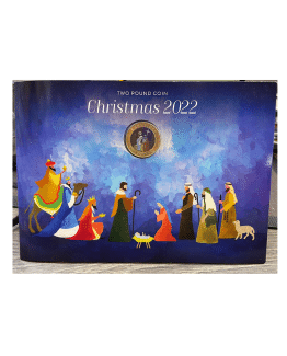 2022 Gibraltar Christmas Coloured Carded £2