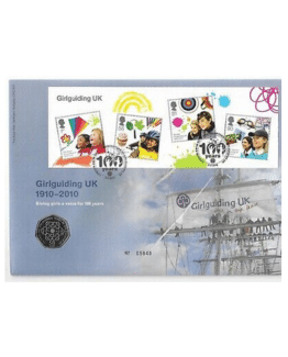 2010 Girlguiding UK 100 Years 50p BU Coins with Stamps PNC