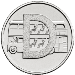 2018 D - Double Decker Bus 10p Coin