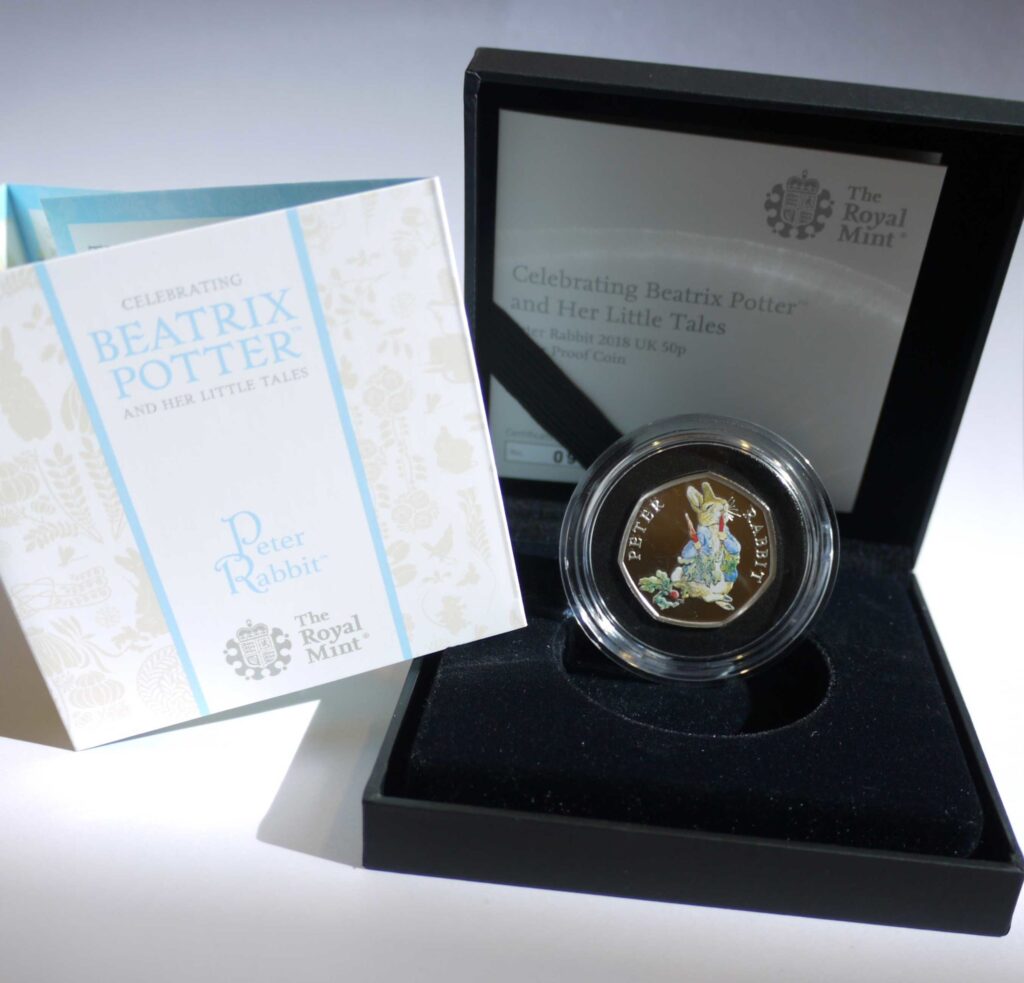 2018 Peter Rabbit Silver Proof 50p Black Box - UkCoinHunt