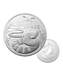 2024 Australian Tiger Snake 1oz Silver Bullion Coin
