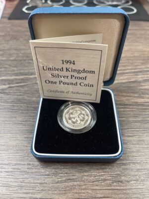 1994 UK Coin £1 Silver Proof Scottish Lion