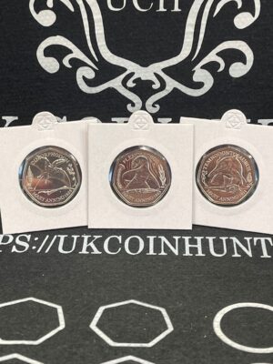 2021 Dinosauria UK 50p Full Set of BU Coins in Flips