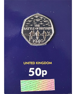 2019 Battle of Britain 50p Brilliant Uncirculated CC