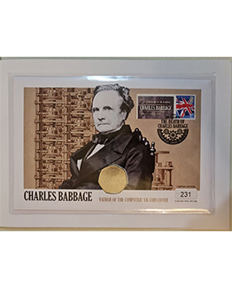 CHARLES BABBAGE 2021 ULTIMATE 50p LIMITED EDITION COIN AND STAMP COVER