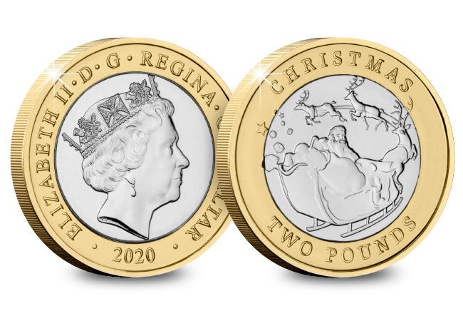 2020 Christmas Gibraltar £2 Coin