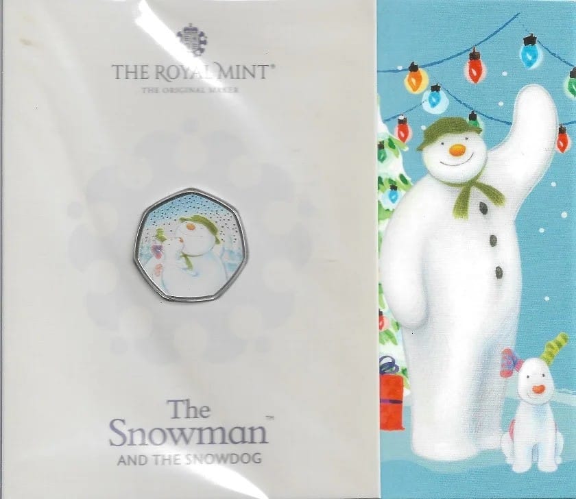 The Snowman and The Snowdog 2022 UK 50p