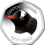 2018 Falkland Penguins II Gentoo Coloured 50p BU in Capsule