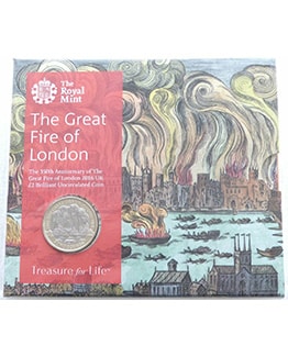 2016 Great Fire of London £2 Brilliant Uncirculated Coin Pack