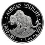 2023 Somalian Leopard African Wildlife One Ounce Silver Bullion Coin