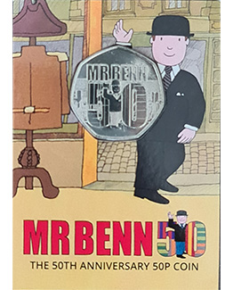 2021 MR BENN 50th Anniversary 50p Coin Guernsey