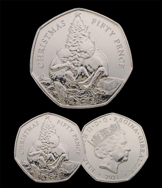 New 2021 Gibraltar Christmas 50p