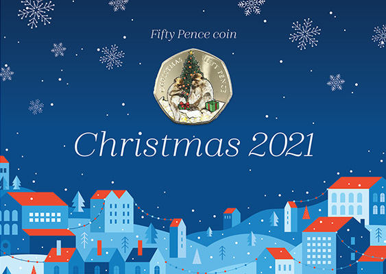 Christmas 2021 50p Colour Coin