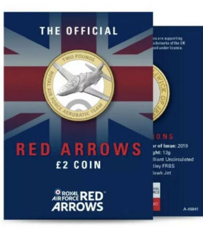 2019 Bailiwick of Jersey Red Arrows £2 Two Pound Coin Brilliant Uncirculated