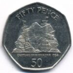 50 Pence - Elizabeth II (Capture of Gibraltar)